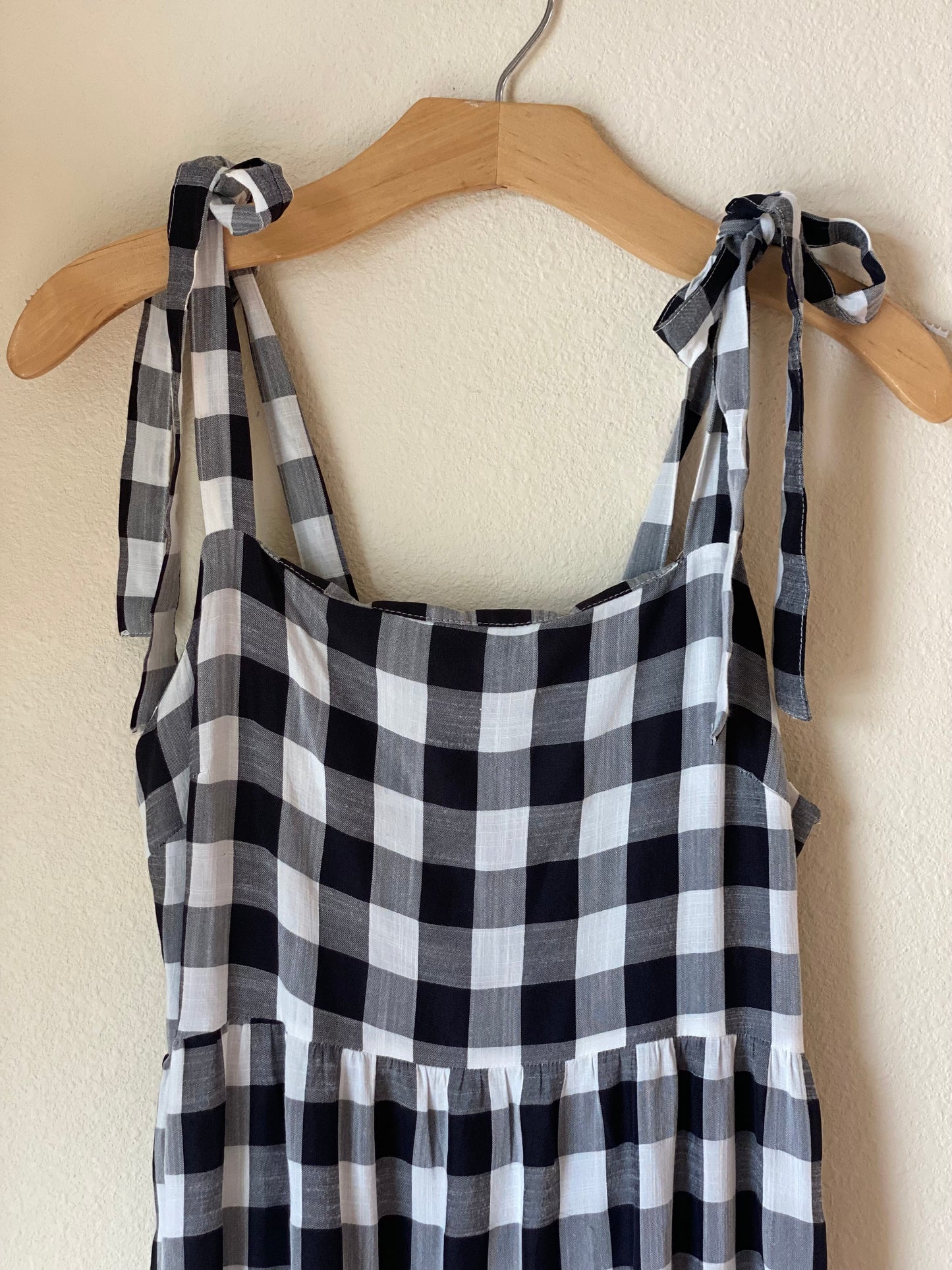 Gingham Oversized Tie Dress