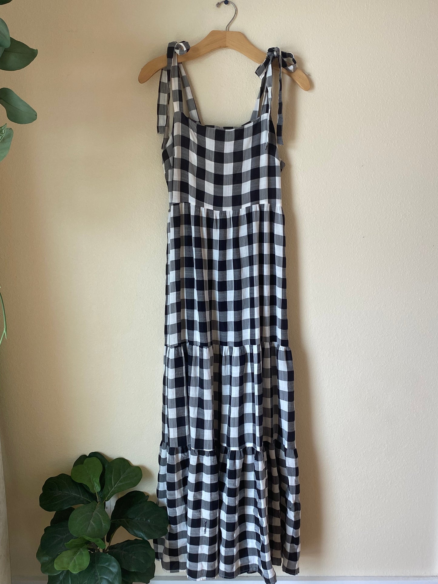 Gingham Oversized Tie Dress