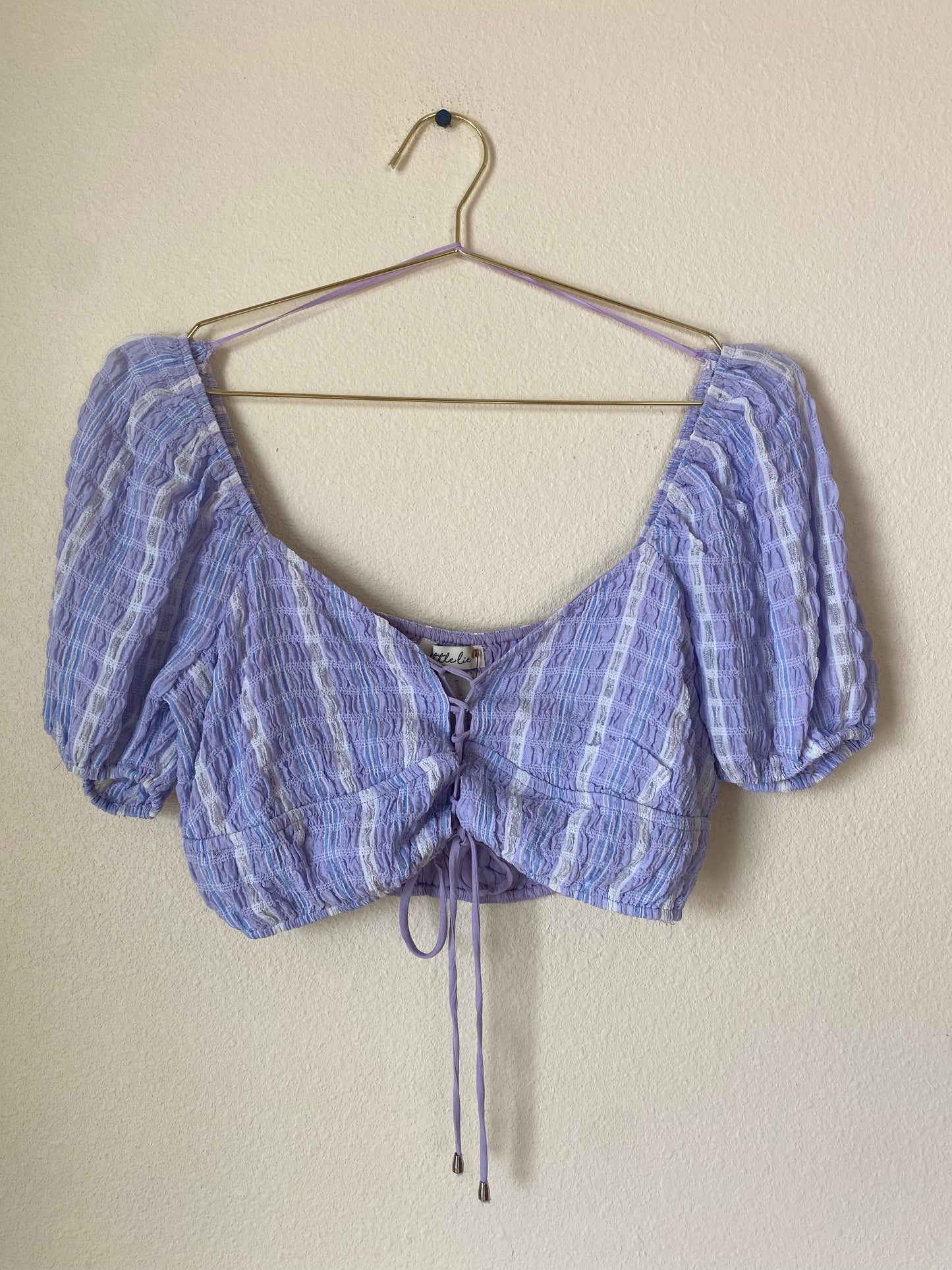 Plaid Purple Crop Top