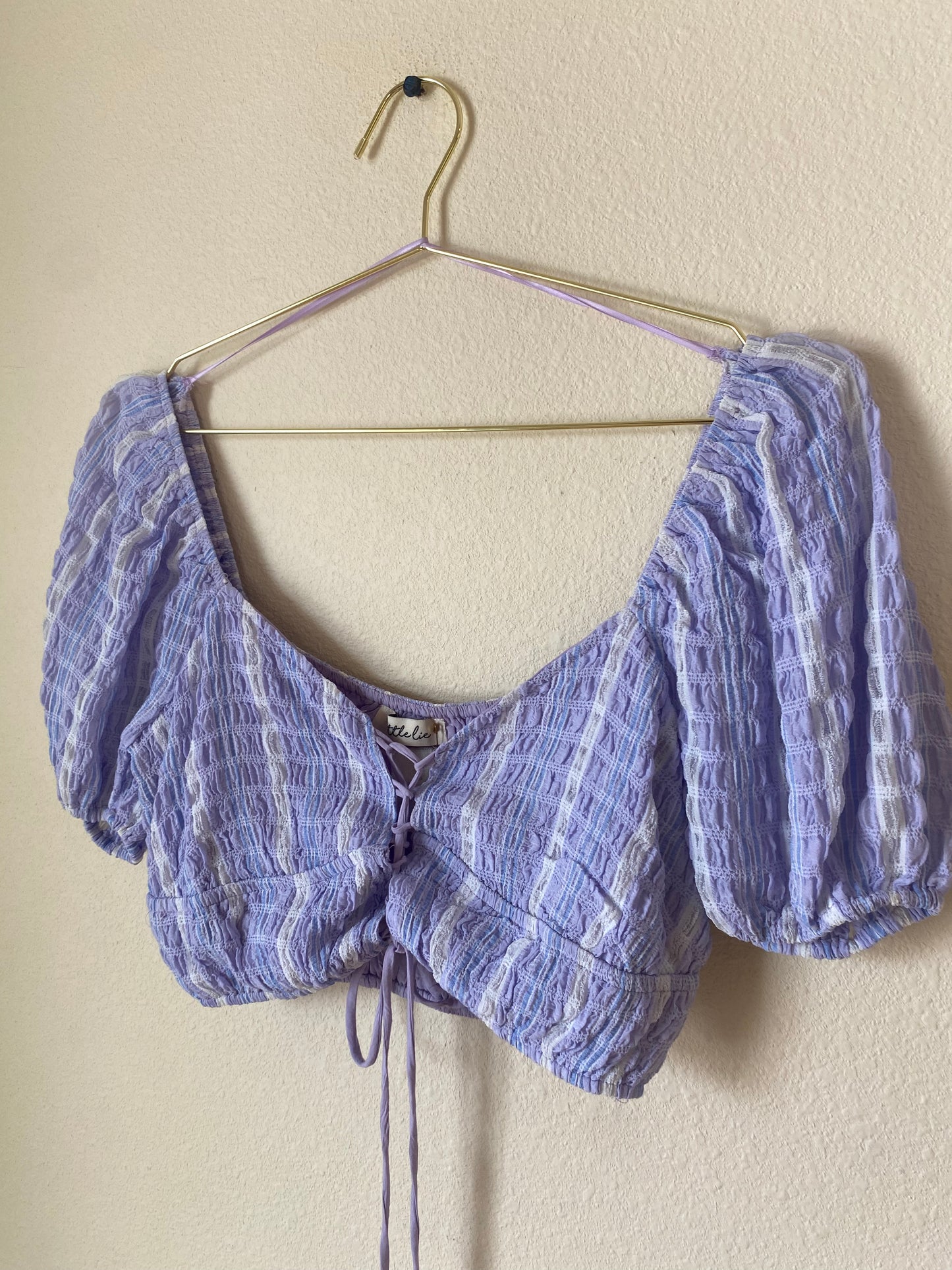 Plaid Purple Crop Top