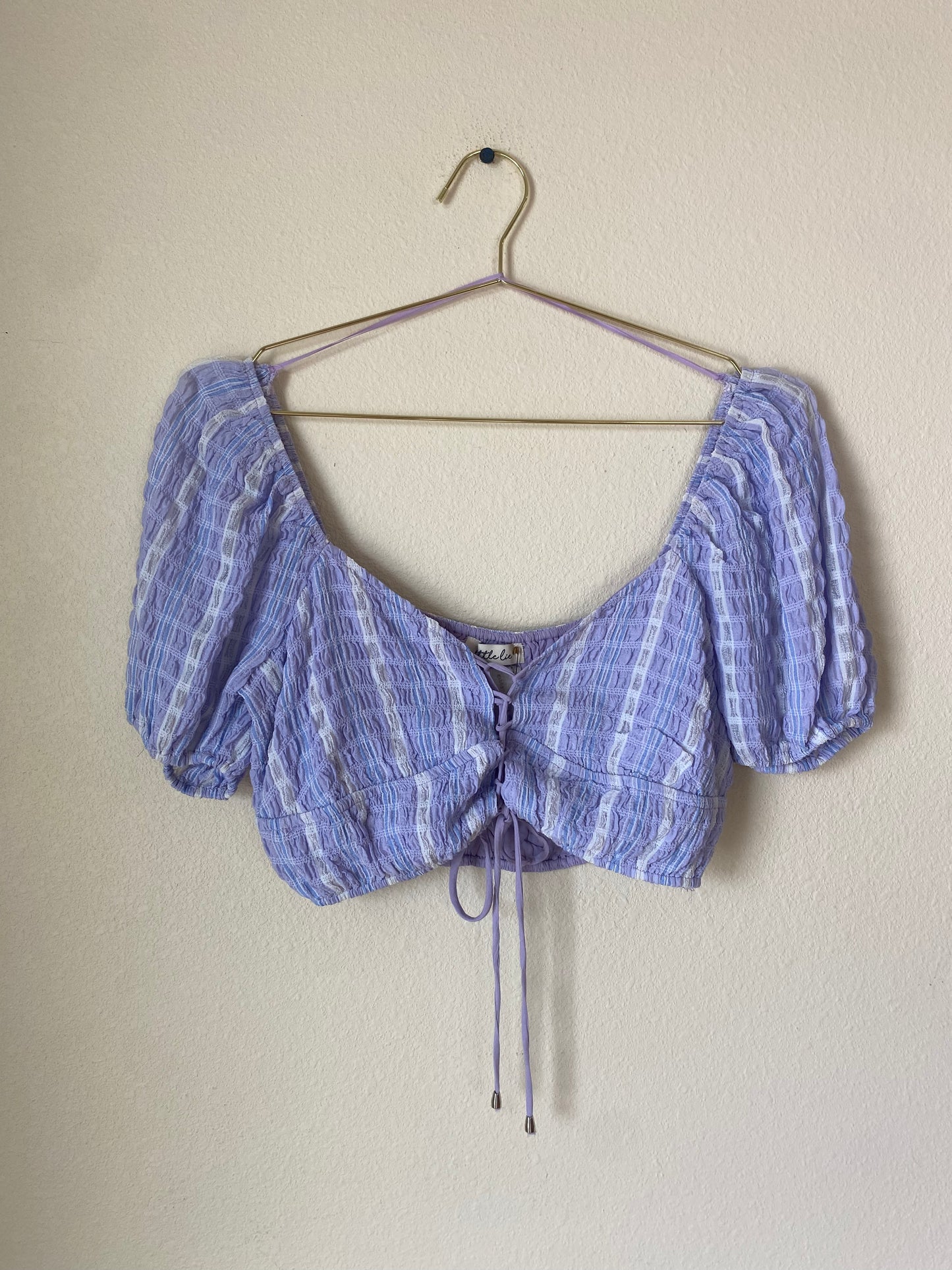 Plaid Purple Crop Top