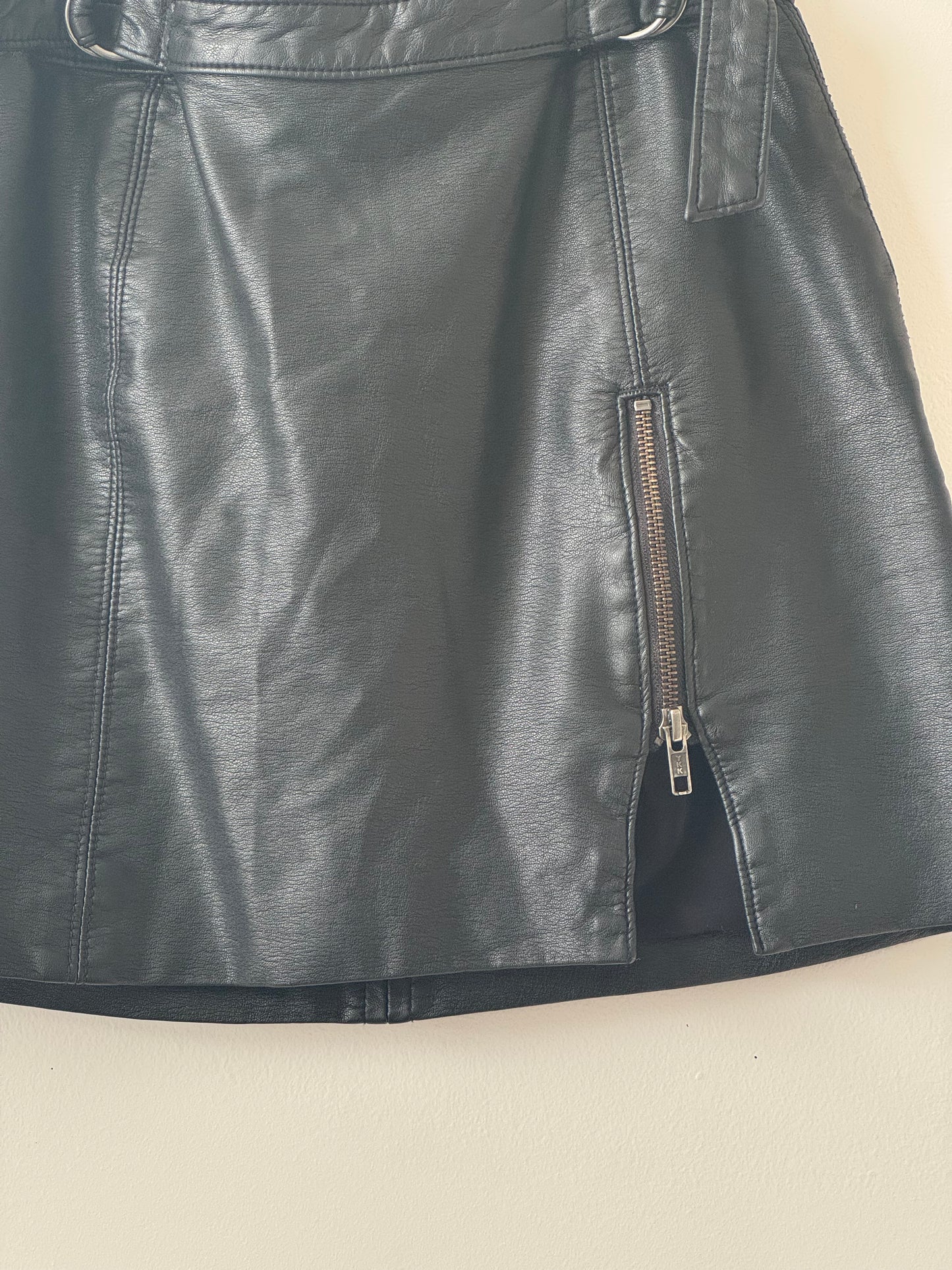 Free People Faux Leather Mini Skirt SIZE SMALL