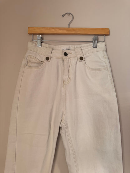 Love & Harmony White High Waisted Button Jeans WAIST 26