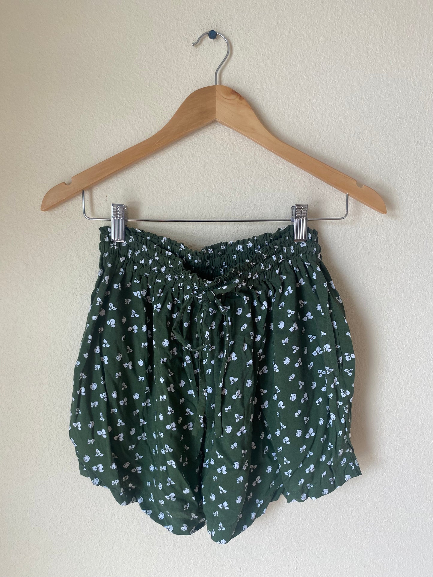 Green Local Girl Floral Adjustable Shorts SMALL/MEDIUM