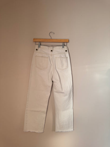 Love & Harmony White High Waisted Button Jeans WAIST 26