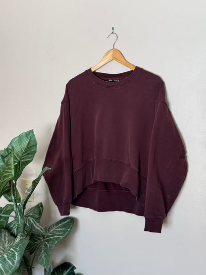 Zara Maroon Crewneck X-LARGE