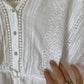 Lucky Brand White Boho Detailed Long Sleeve SMALL-LARGE