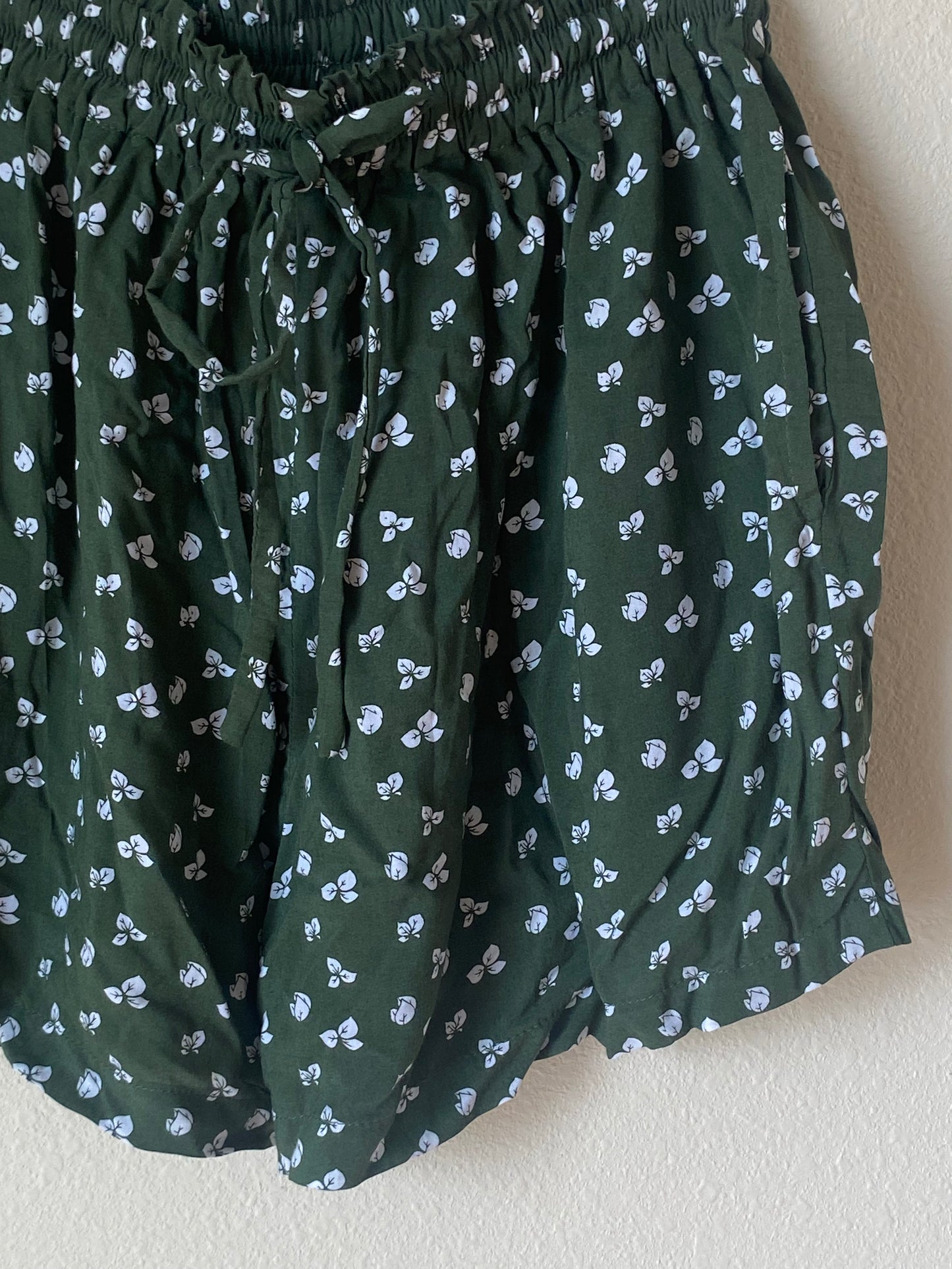 Green Local Girl Floral Adjustable Shorts SMALL/MEDIUM