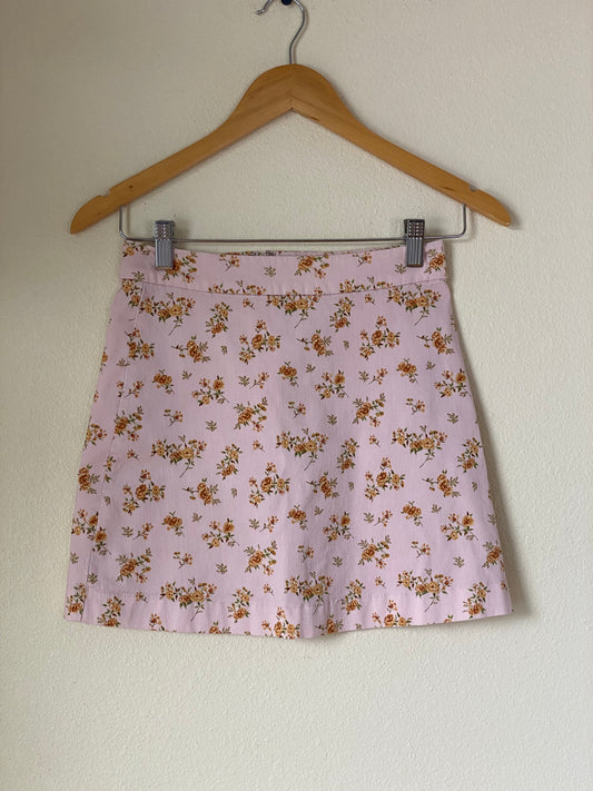Mini Pink Floral Skirt XSMALL/SMALL