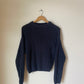 Navy Knit Sweater SMALL