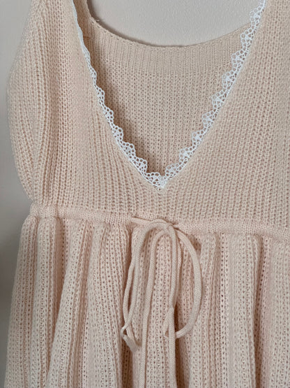 Adjustable Pink Knit Tank LARGE