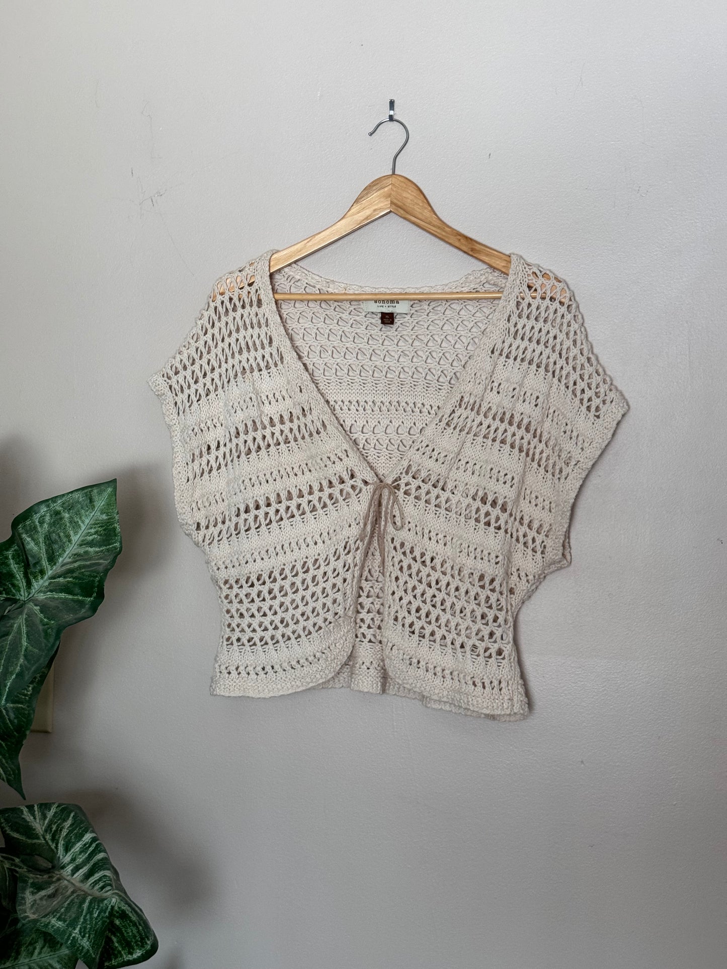 Crochet Cream Cover Up SMALL/MEDIUM