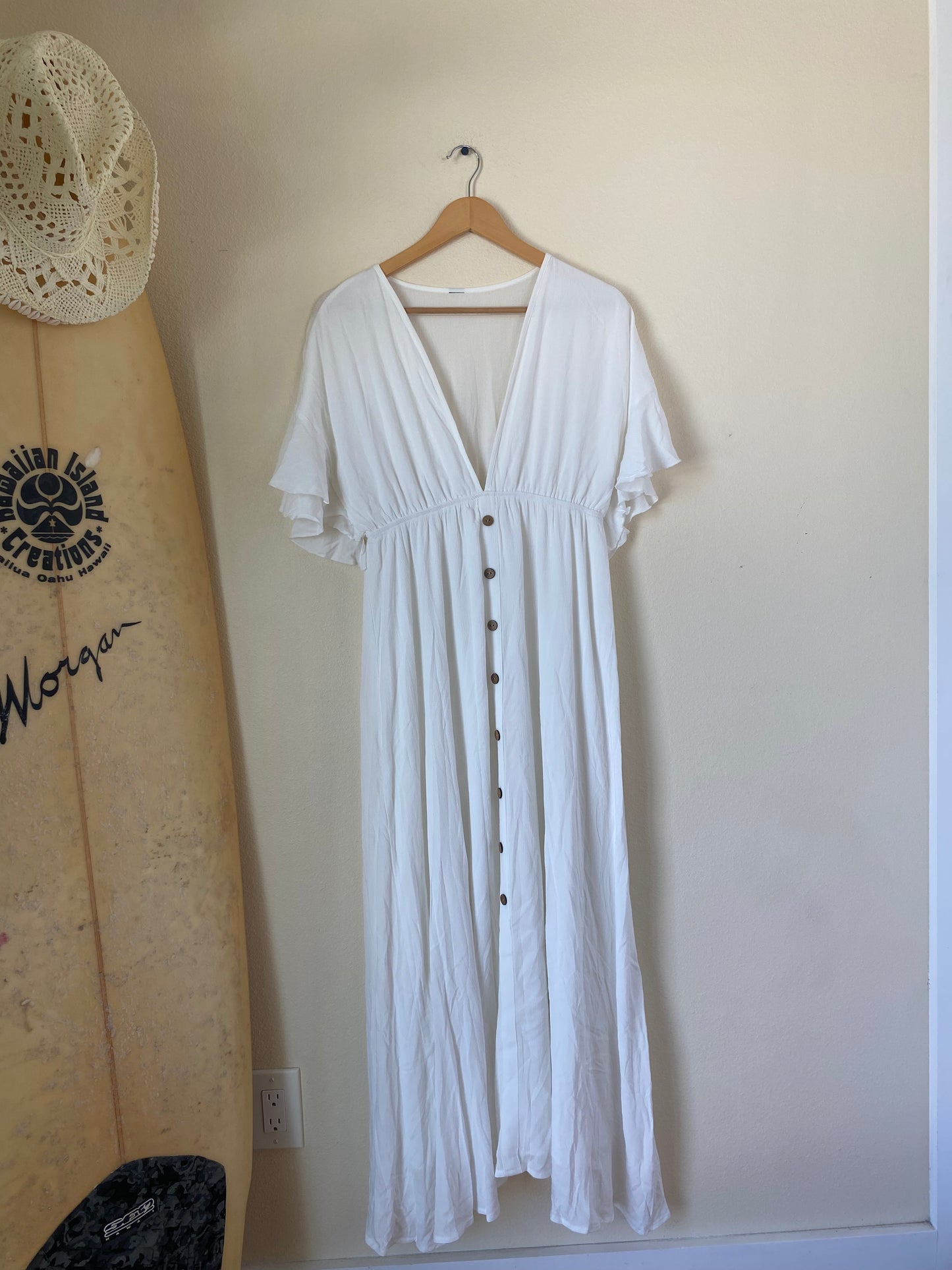 White Double Lined Dress MEDIUM/LARGE