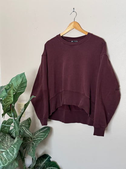 Zara Maroon Crewneck X-LARGE