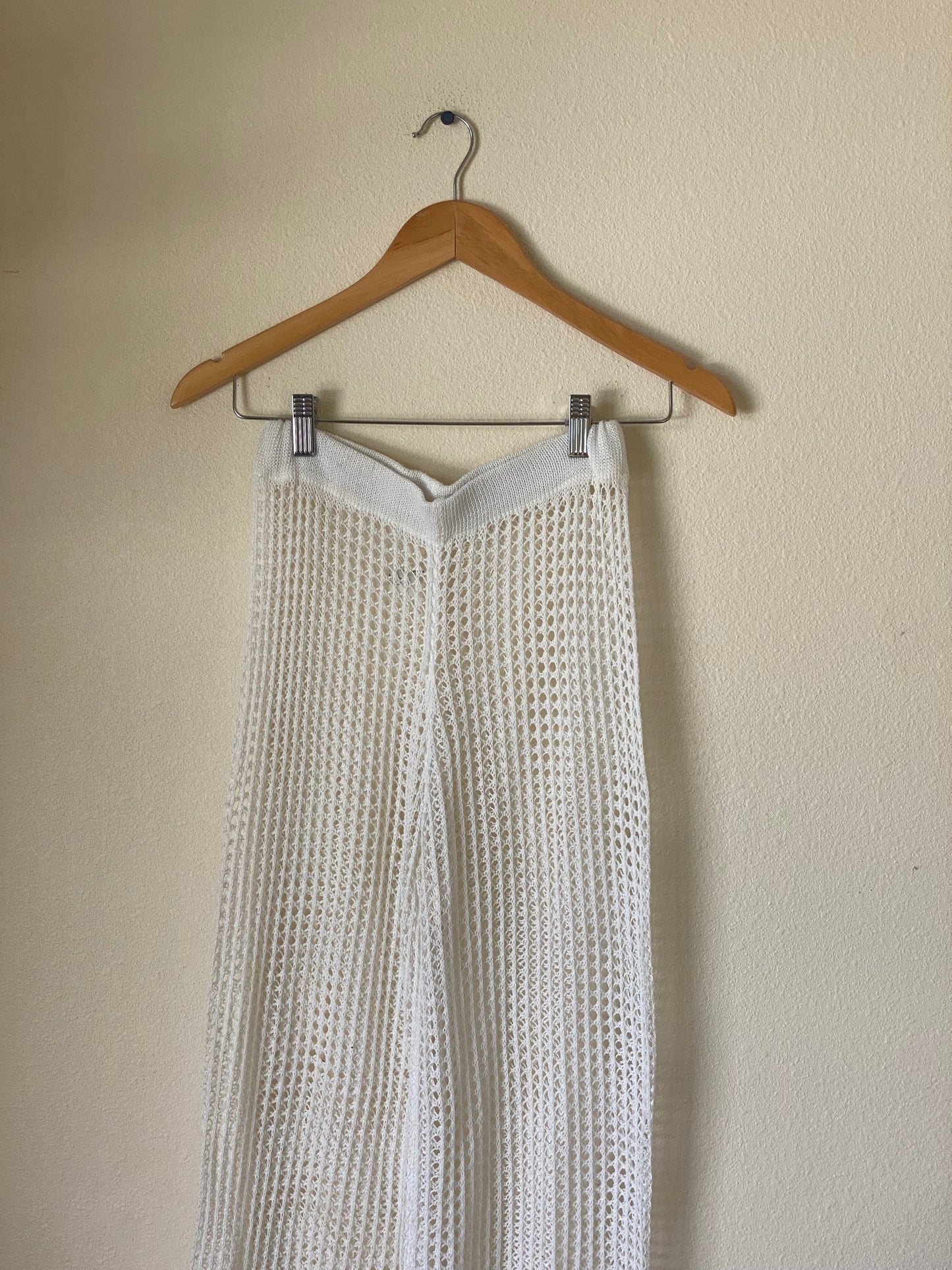 White Crochet Pants SMALL