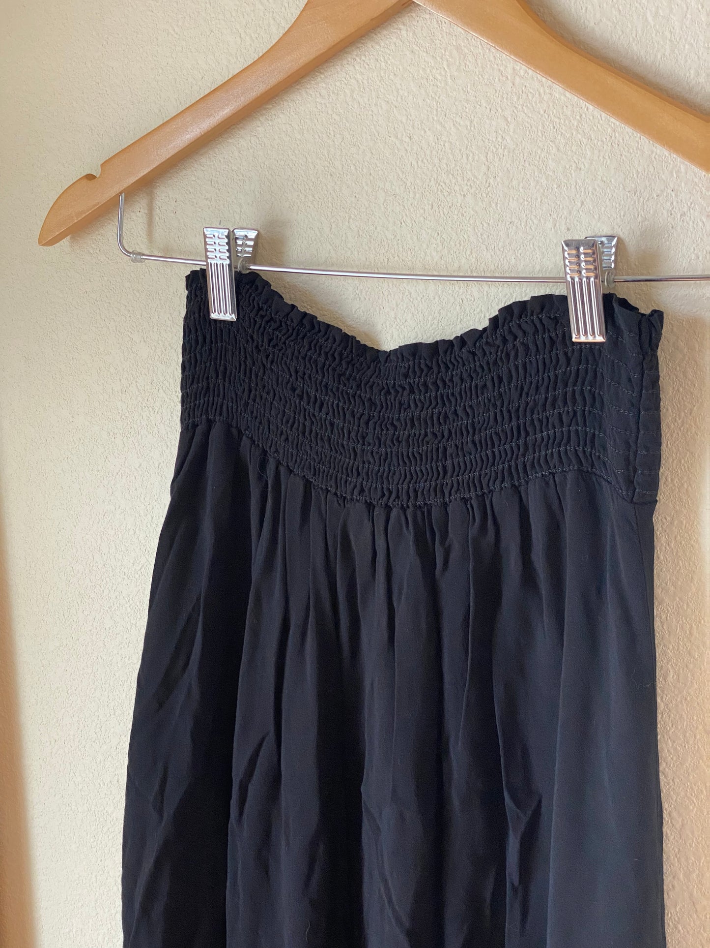 Black Mahina Slit Maxi Skirt SMALL