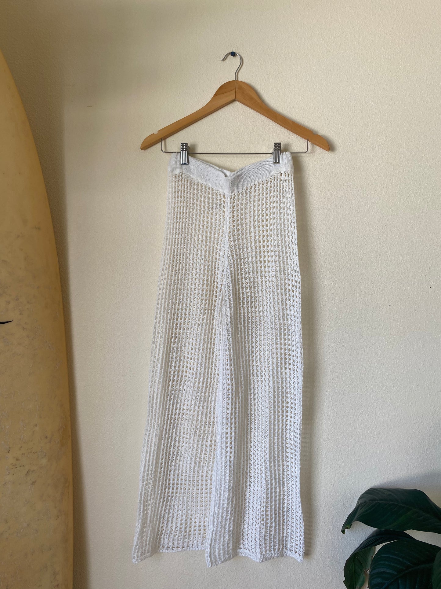 White Crochet Pants SMALL