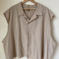 Linen Cuttoff Oversized Top LARGE
