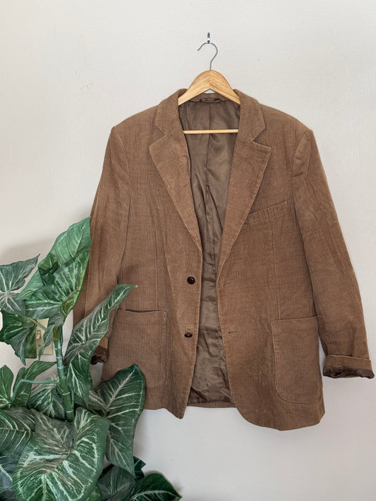 Brown Vintage Corduroy Sports Jacket Blazer X-LARGE