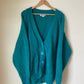 Vintage Teal Chunky Sweater LARGE
