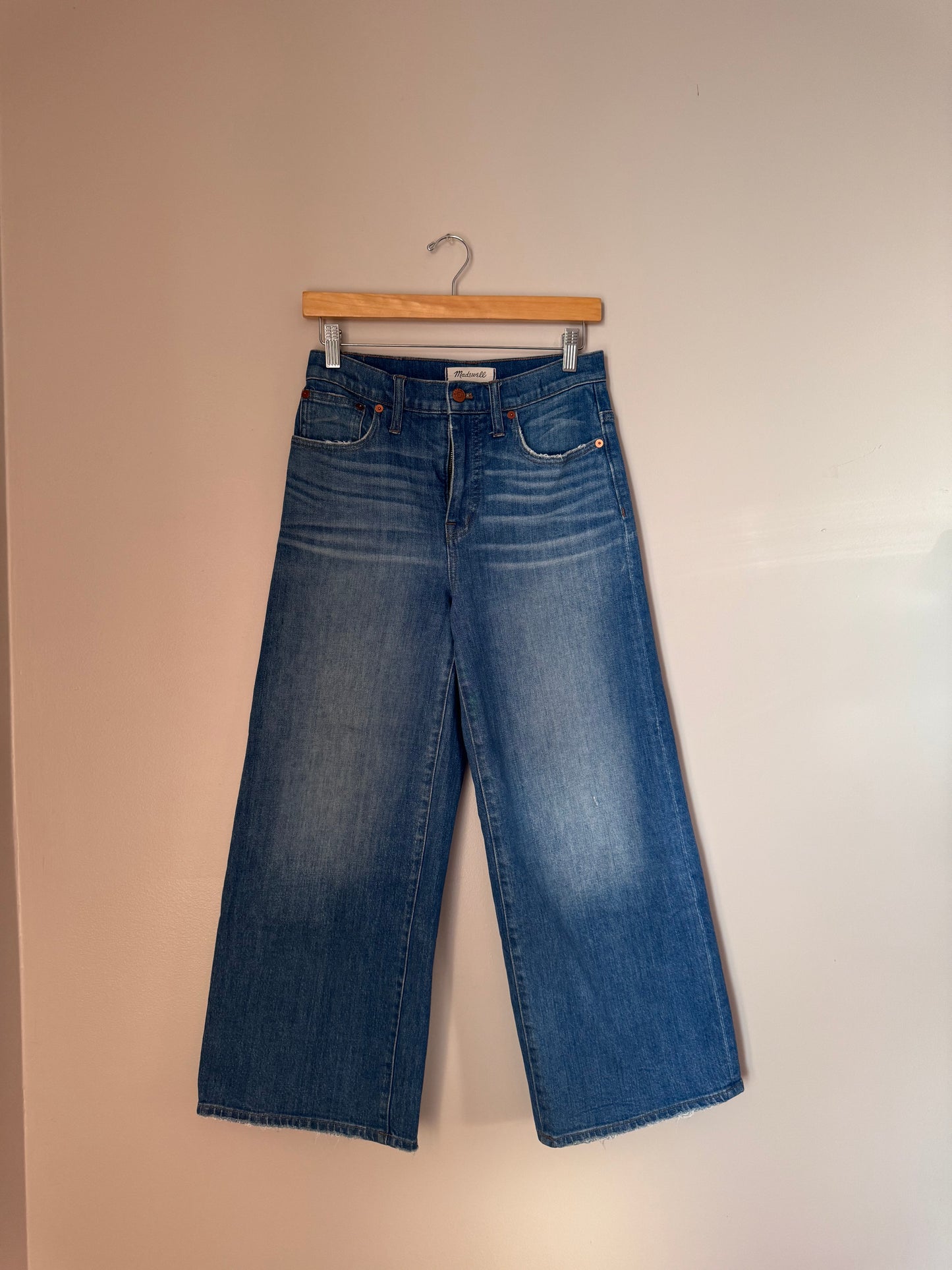 Madewell Wide Leg Crop Jeans WAIST 26/27