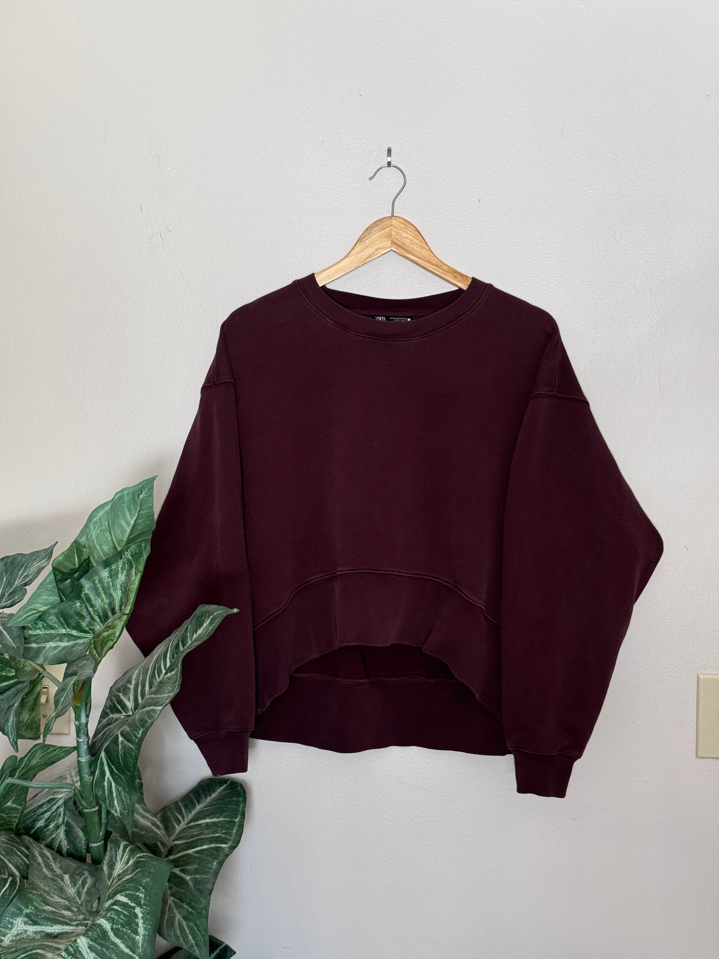 Zara Maroon Crewneck X-LARGE