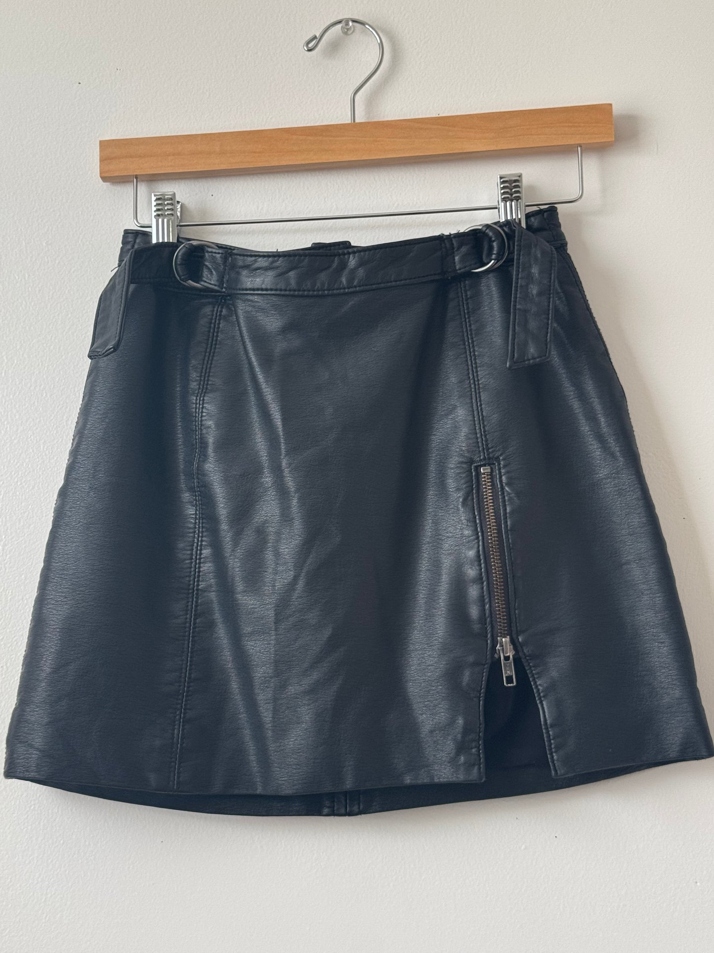 Free People Faux Leather Mini Skirt SIZE SMALL
