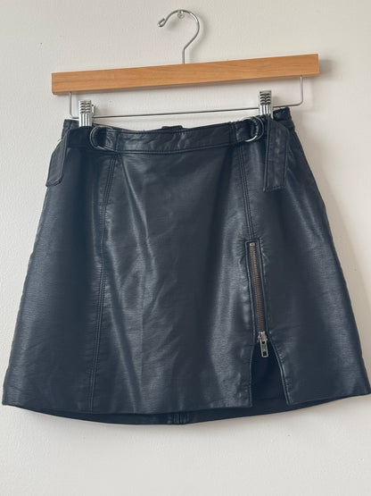 Free People Faux Leather Mini Skirt SIZE SMALL