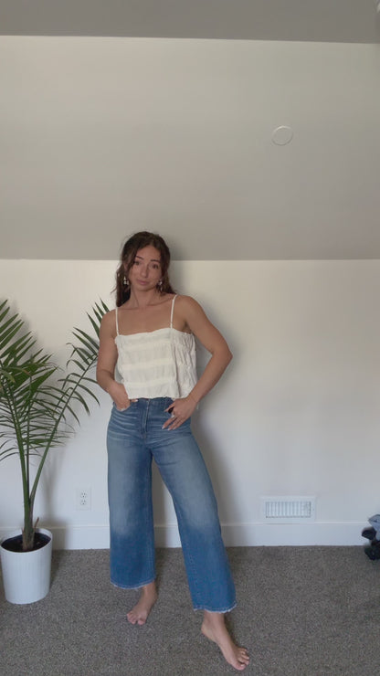 Madewell Wide Leg Crop Jeans WAIST 26/27